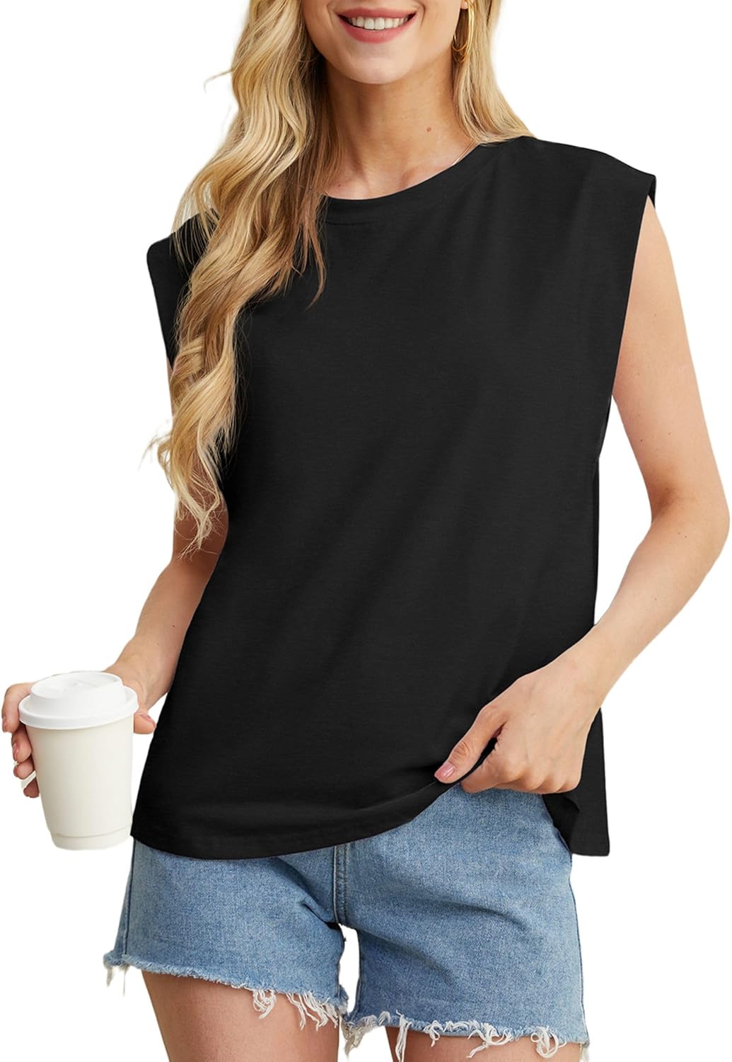 T-shirt Clémence Donna – Maglia in Cotone a Maniche Corte e Taglio Ampio
