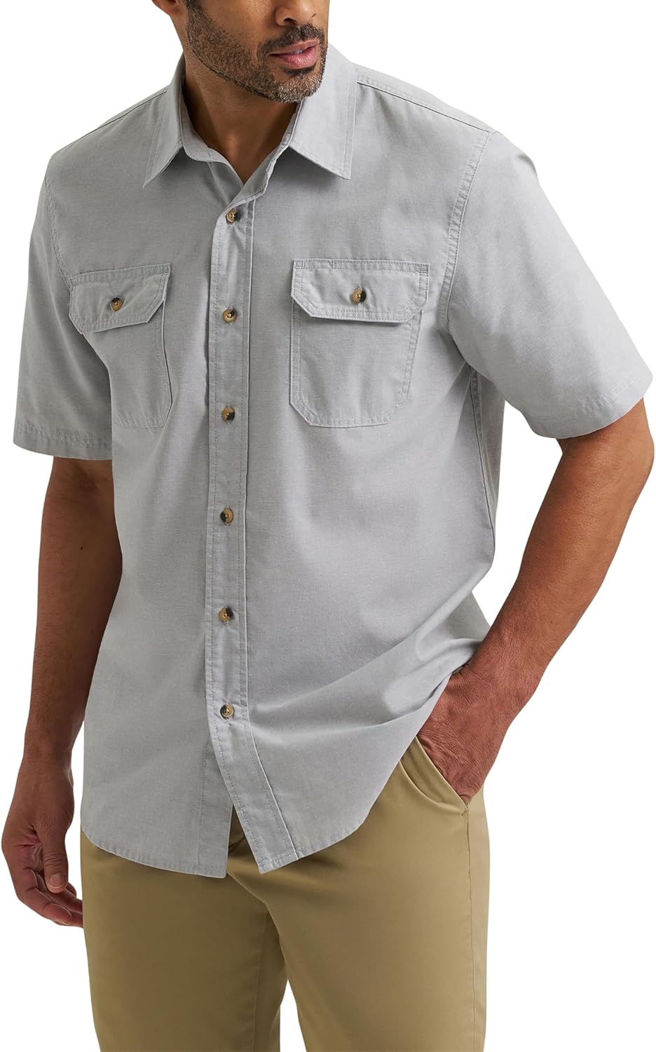 Paul Camicia Uomo – Camicia Maniche Corte Classica, Taglio Relax & Tasche