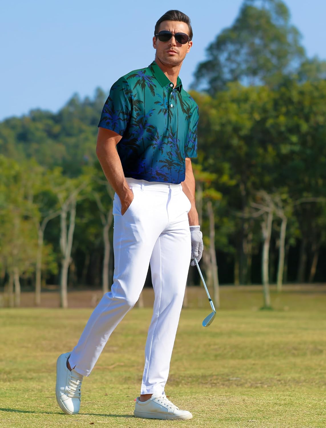 Enzo Férfi Galléros Póló – Trópusi Golf Póló, Légáteresztő & Gyorsan Száradó Nyári