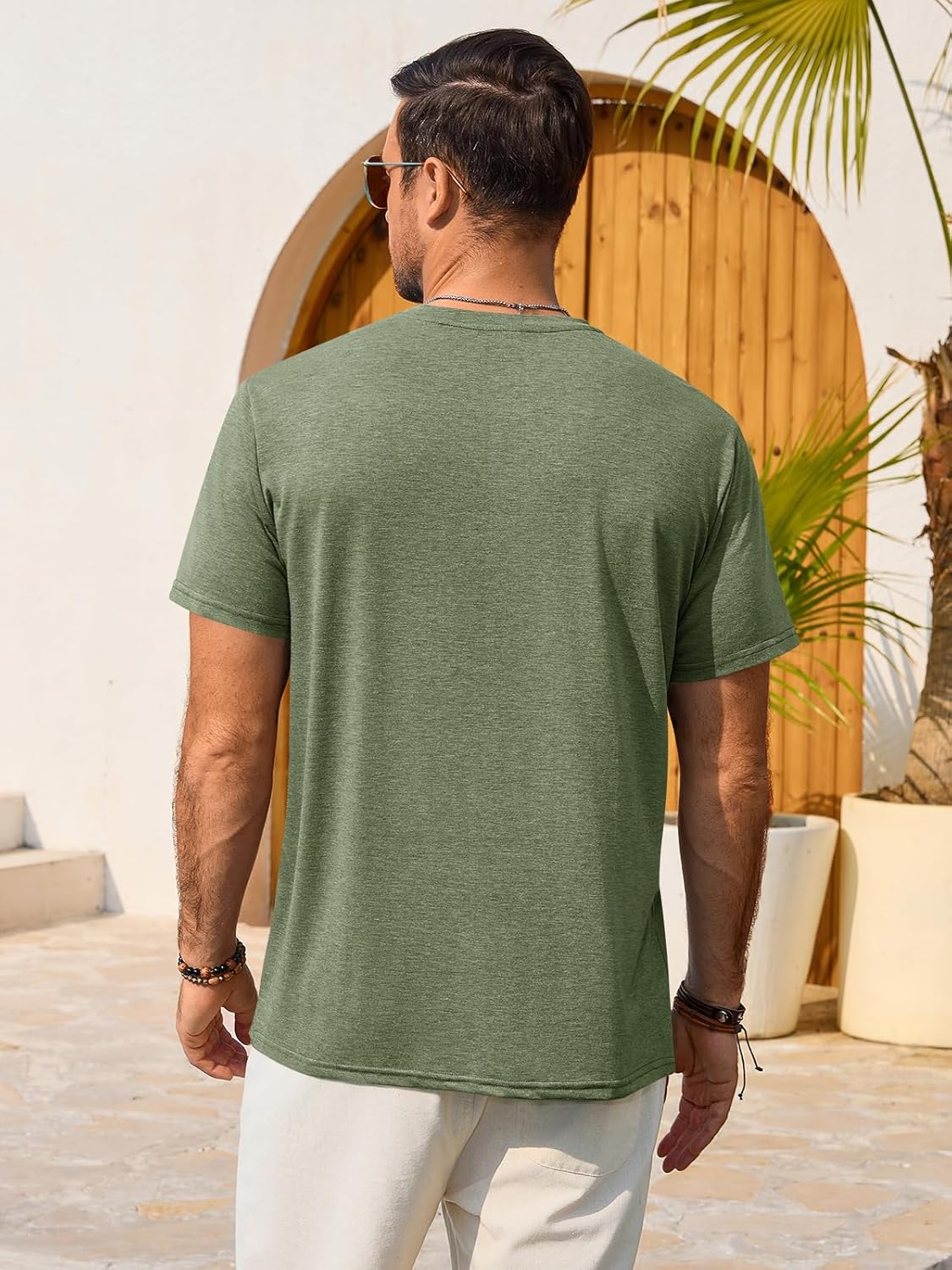 Enzo T-Shirt Ανδρικό – Γραφικό T-shirt με στρογγυλή λαιμόκοψη, στυλ Vintage Παραλία & Casual