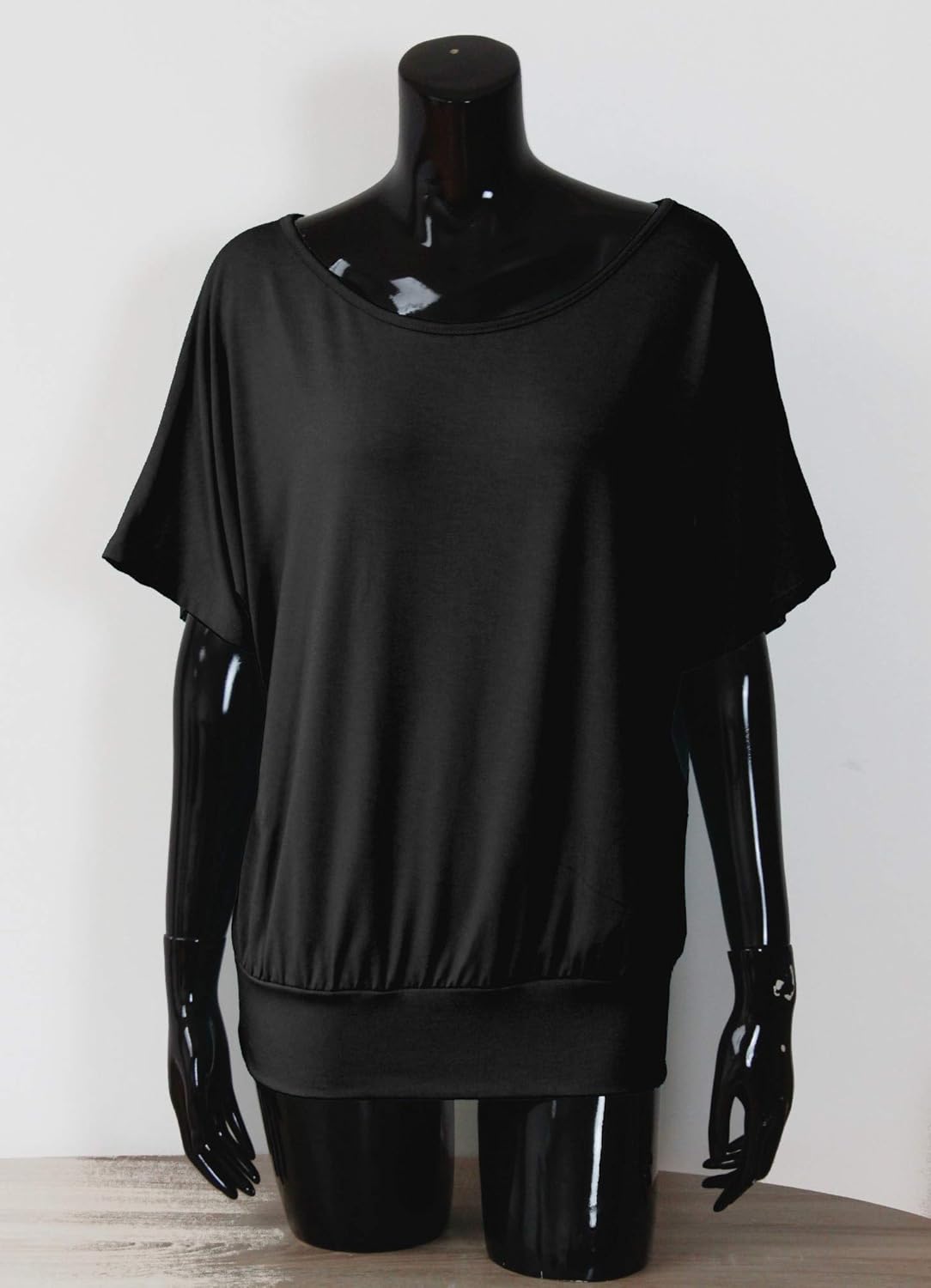 T-shirt oversize donna Tyronia – maniche a pipistrello, viscosa elasticizzata Made in Italy