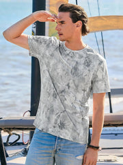 Ryan T-shirt til mænd – Tie Dye Stretch T-shirt, Vintage Streetwear Stil, Sommer