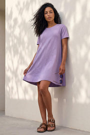 Léonie Kurzes Kleid für Damen – Swing-Kleid aus Baumwoll-Stretch mit Rundhalsausschnitt, Sommer, elegant