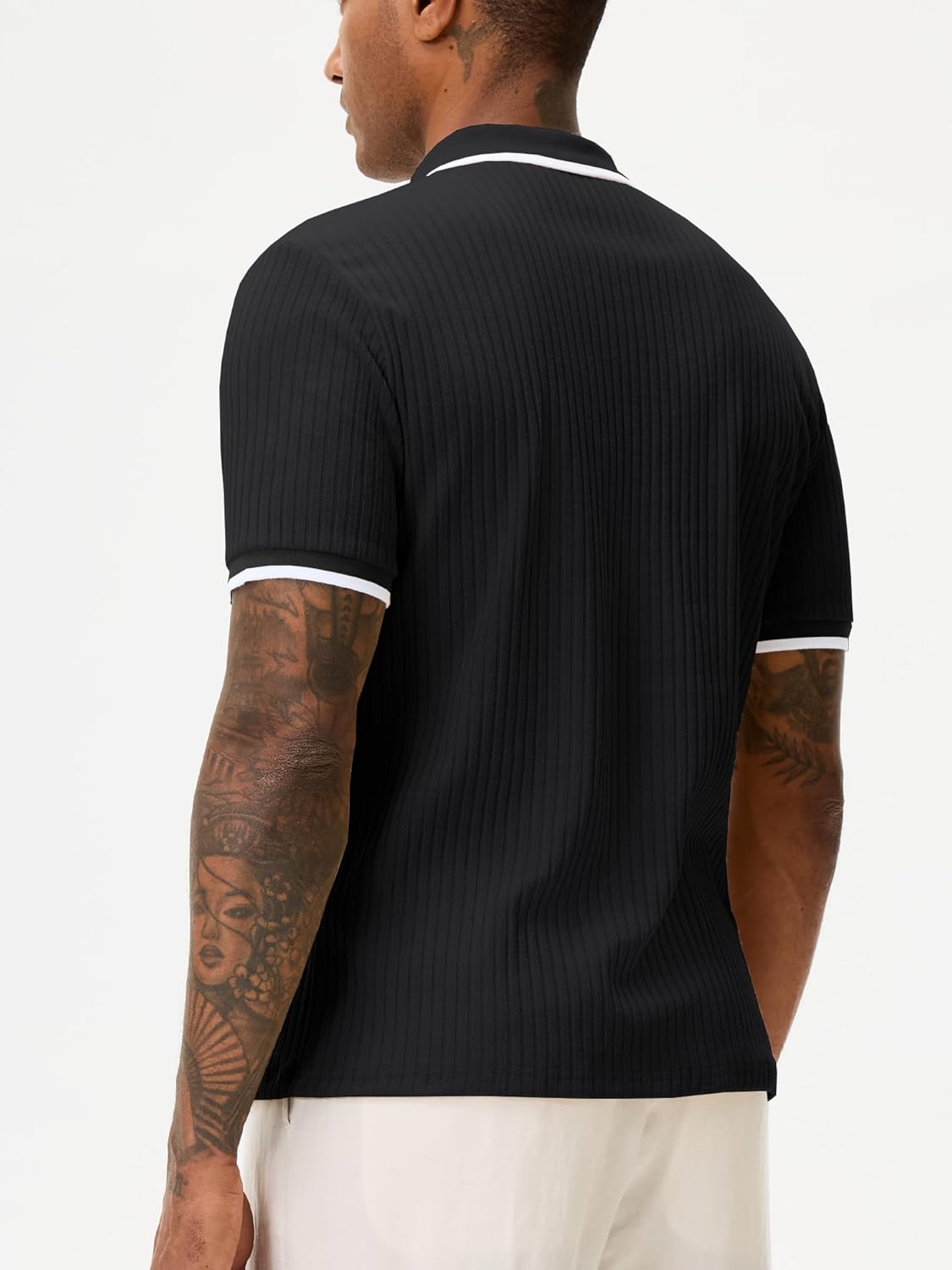 Adrien Polo Herre – Strikket Stretch Polo, Let & Elegant Business Casual Stil