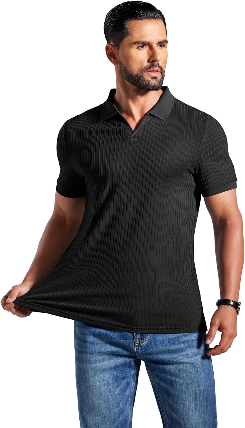 Alex Polo Ανδρικό – Ριπ Πόλο με V Λαιμόκοψη Slim Fit, Ελαφρύ & Μοντέρνο Καλοκαιρινό Στυλ