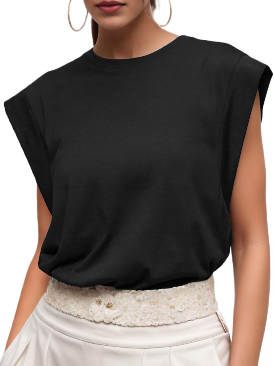 T-shirt Clémence Donna – Maglia in Cotone a Maniche Corte e Taglio Ampio
