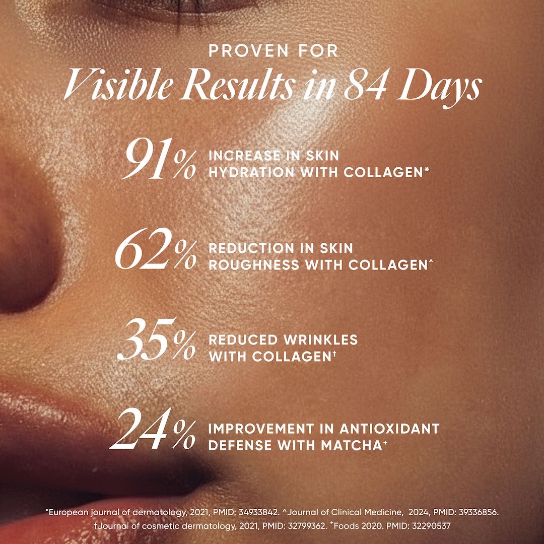 visible results in 84 days with matcha collagen
