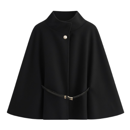 Capa Crisha para Mujer con Mangas de Murciélago – Abrigo Ceñido Elegante y de Invierno
