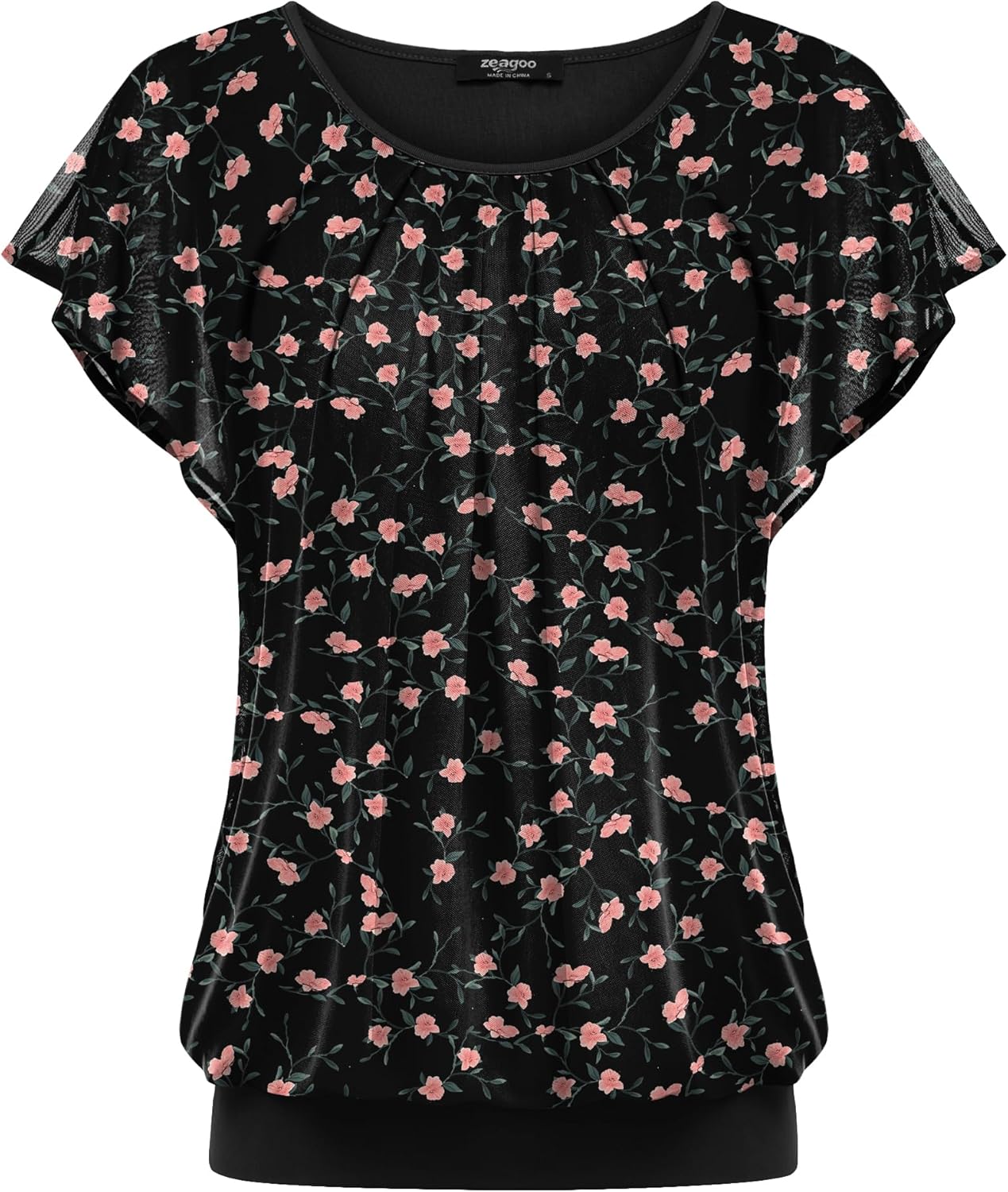 Emma Top Femme Floral – Elegantna ljetna bluza s dvostrukim slojem i volanastim rukavima