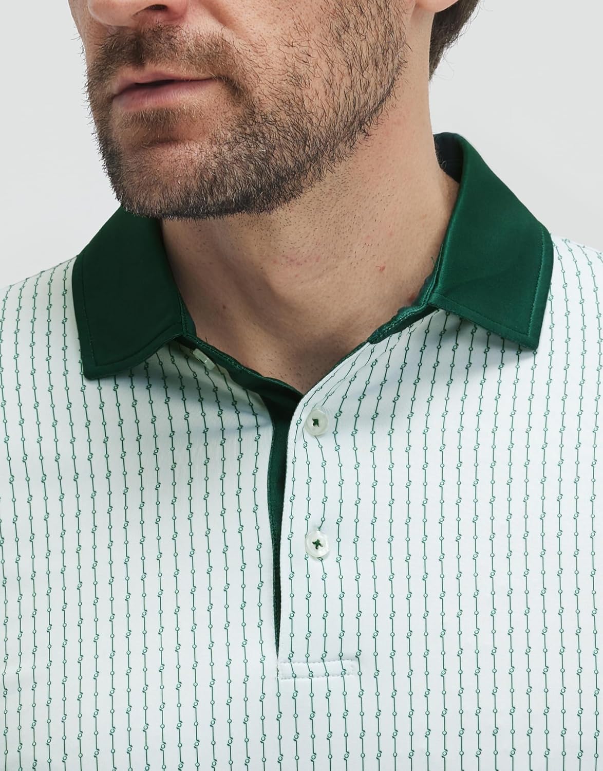 Victor Polo Hombre – Polo de Golf Estampado, Transpirable UPF30+ y Secado Rápido