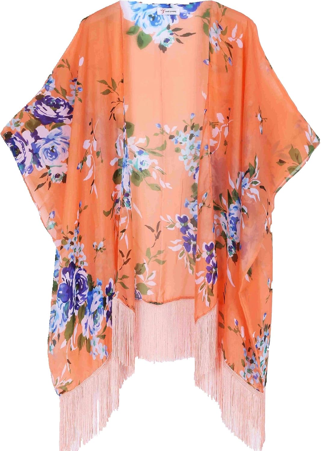 Maya strandkimono dames – lichte chiffon kimono met luipaardprint, bikini cover-up