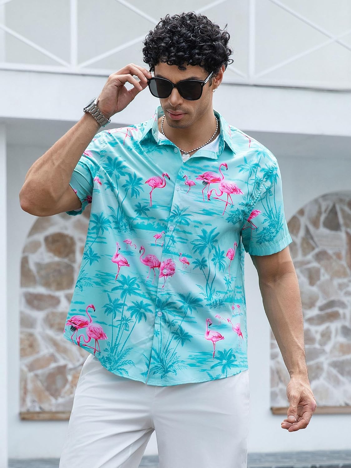Kai Hawaiiaans Overhemd Heren – Tropisch Zomer Overhemd, Bloemenmotief & Lichtgewicht