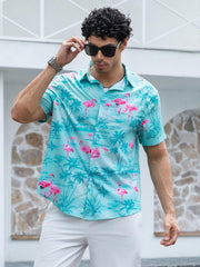 Kai Hawaiiaans Overhemd Heren – Tropisch Zomer Overhemd, Bloemenmotief & Lichtgewicht