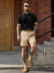 Adrien Polo Hombre – Polo de Punto Elástico, Ligero y Estilo Casual de Negocios
