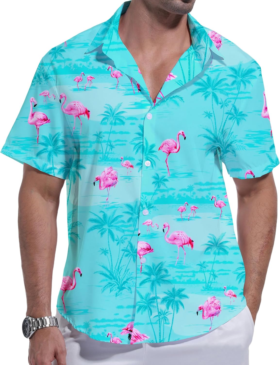 Kai Hawaiiaans Overhemd Heren – Tropisch Zomer Overhemd, Bloemenmotief & Lichtgewicht