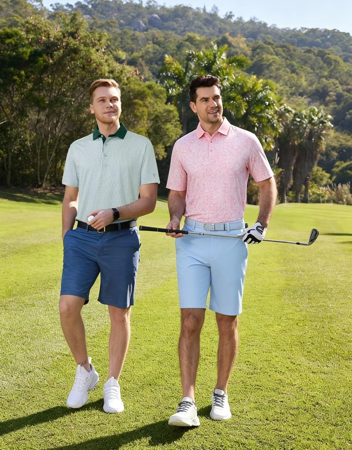 Victor Polo Hombre – Polo de Golf Estampado, Transpirable UPF30+ y Secado Rápido