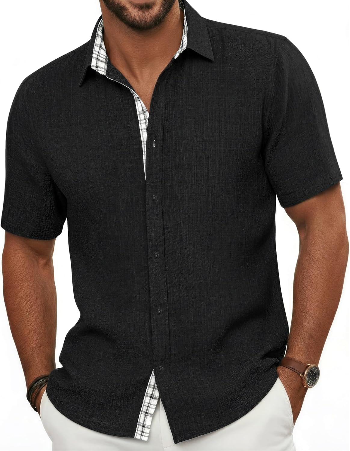 Camisa Alexandre para Hombre – Camisa de Verano Stretch, Transpirable y Estilo Casual Chic