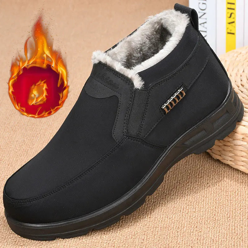 Ryan Winter Shoes Men – Warm Thermal Slip-On Shoes with Plush Lining