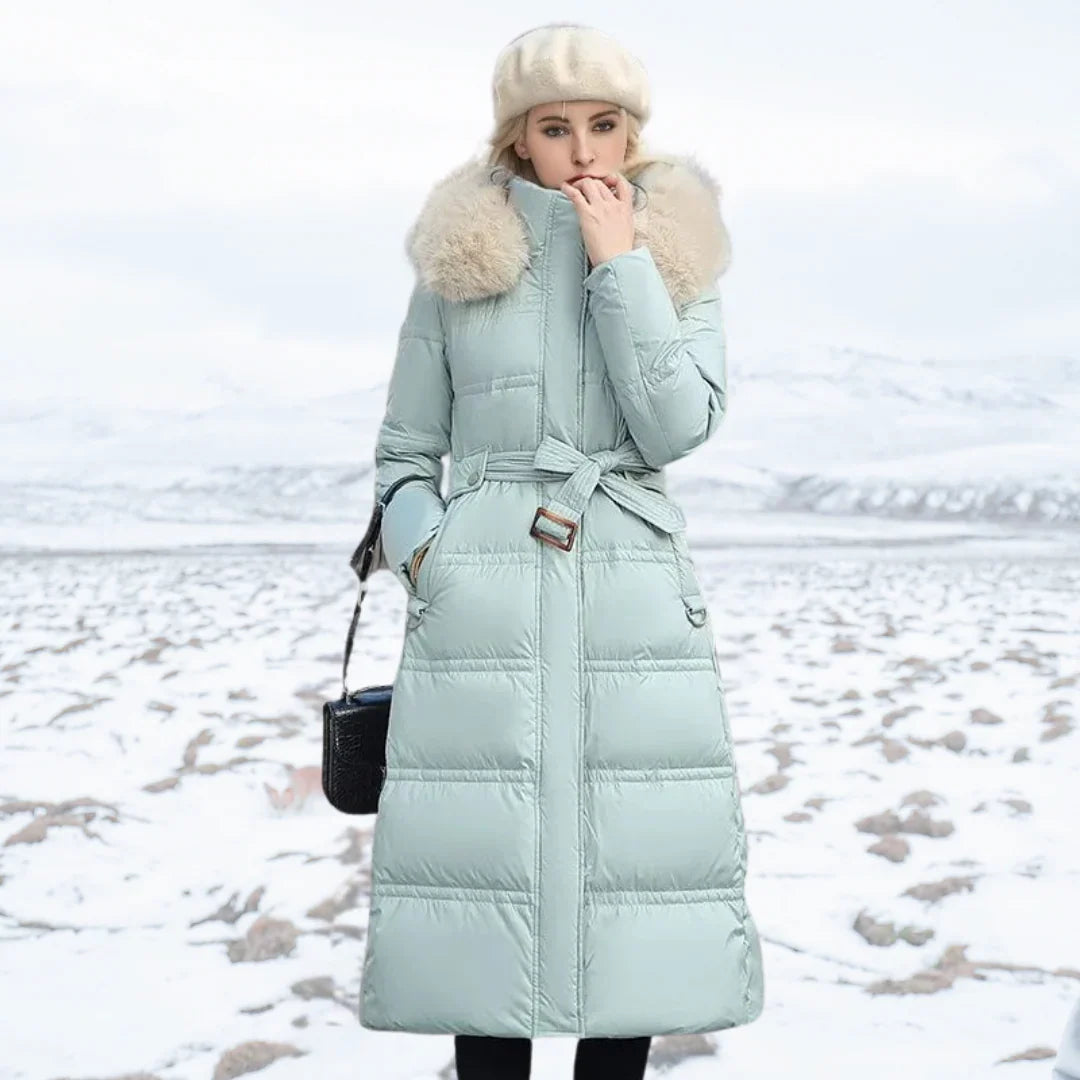Amey Cappotto Invernale Donna con Collo in Pelliccia – Sagomato, Caldo ed Elegante