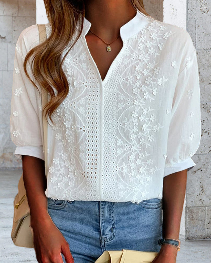 Emelia blouse dames – elegante top met pofmouwen & comfortabele pasvorm