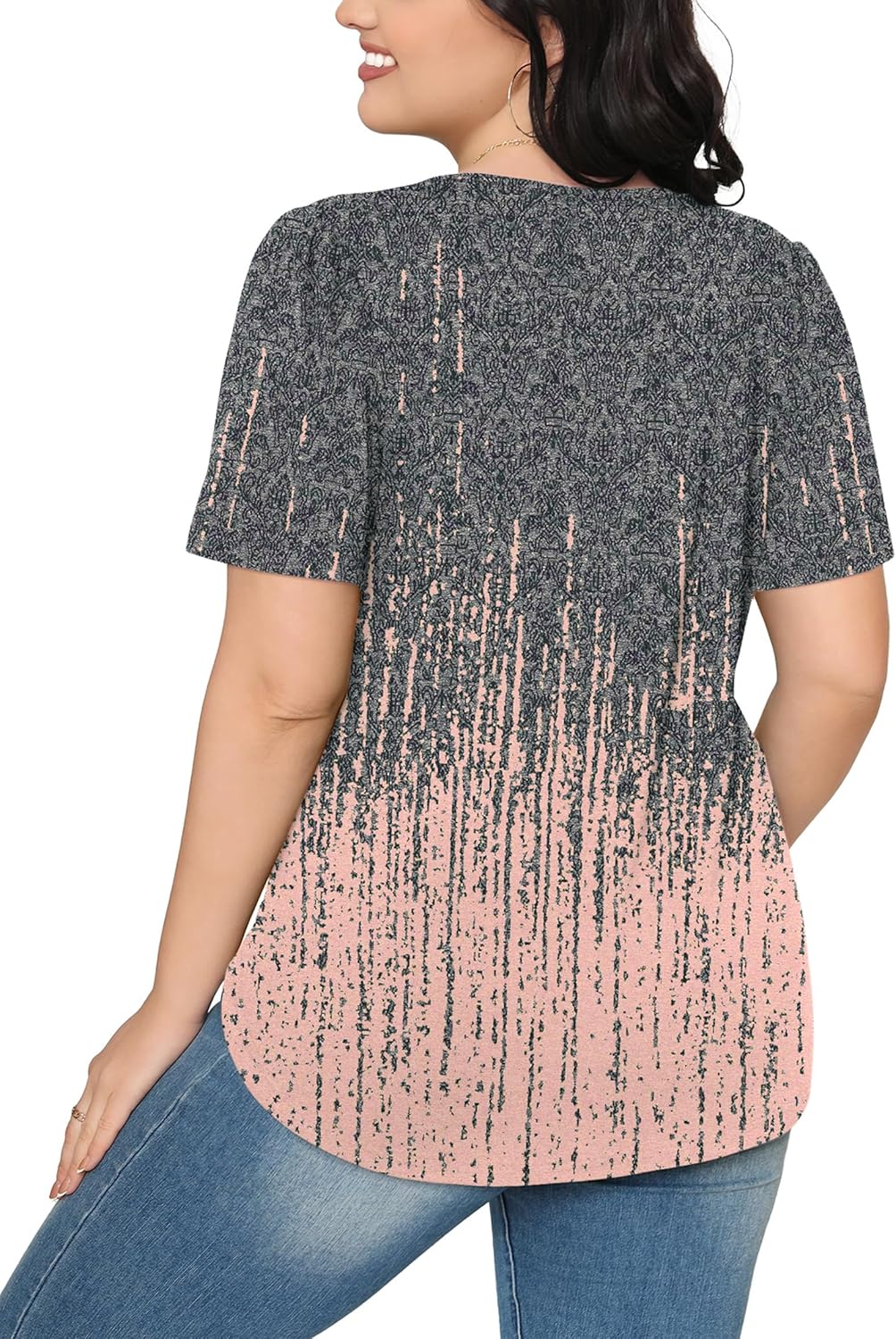 Maglietta Sophie Donna – Top Plissettato Girocollo Maniche Corte Elegante Tunica