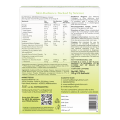 back side showing ingredients of matcha collagen