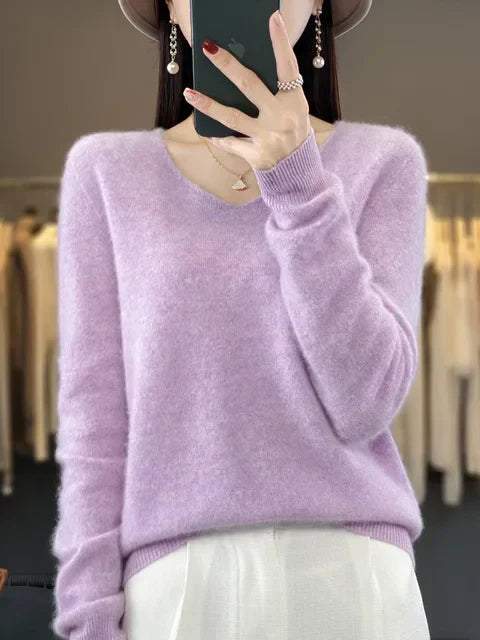 Lily Pull Femme – Sweter Elegancki z Miękkiej i Wygodnej Mieszanki z Długimi Rękawami