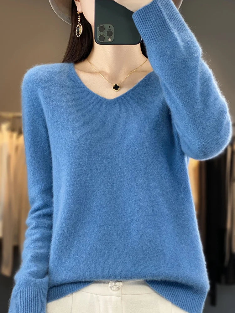 Lily Pull Femme – Sweter Elegancki z Miękkiej i Wygodnej Mieszanki z Długimi Rękawami