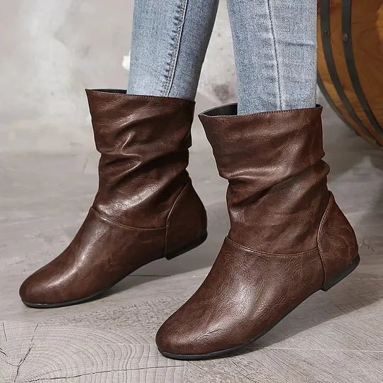 Amara Stivali in Pelle Donna – Stivali in Vera Pelle con Suola Antiscivolo e Taglio Elegante