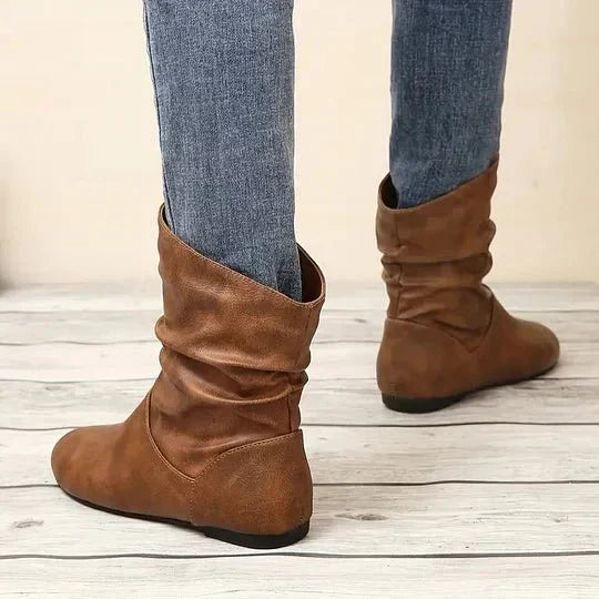 Amara Stivali in Pelle Donna – Stivali in Vera Pelle con Suola Antiscivolo e Taglio Elegante