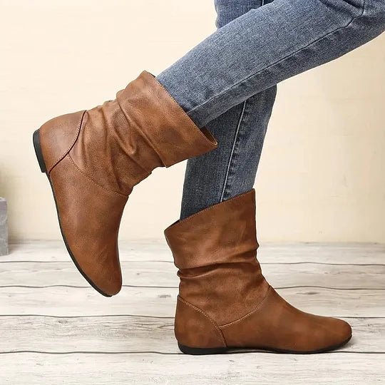 Amara Stivali in Pelle Donna – Stivali in Vera Pelle con Suola Antiscivolo e Taglio Elegante