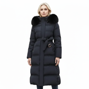 Amey Cappotto Invernale Donna con Collo in Pelliccia – Sagomato, Caldo ed Elegante