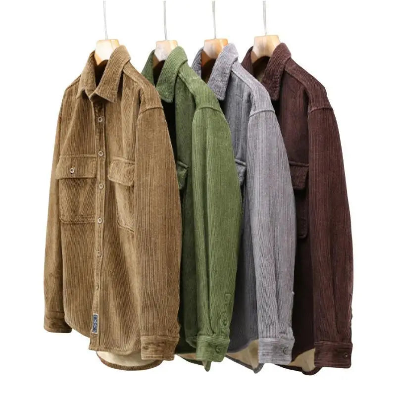 Emerson Veste Velours Côtelé Homme – Doublure Polaire Chaude & Style Décontracté
