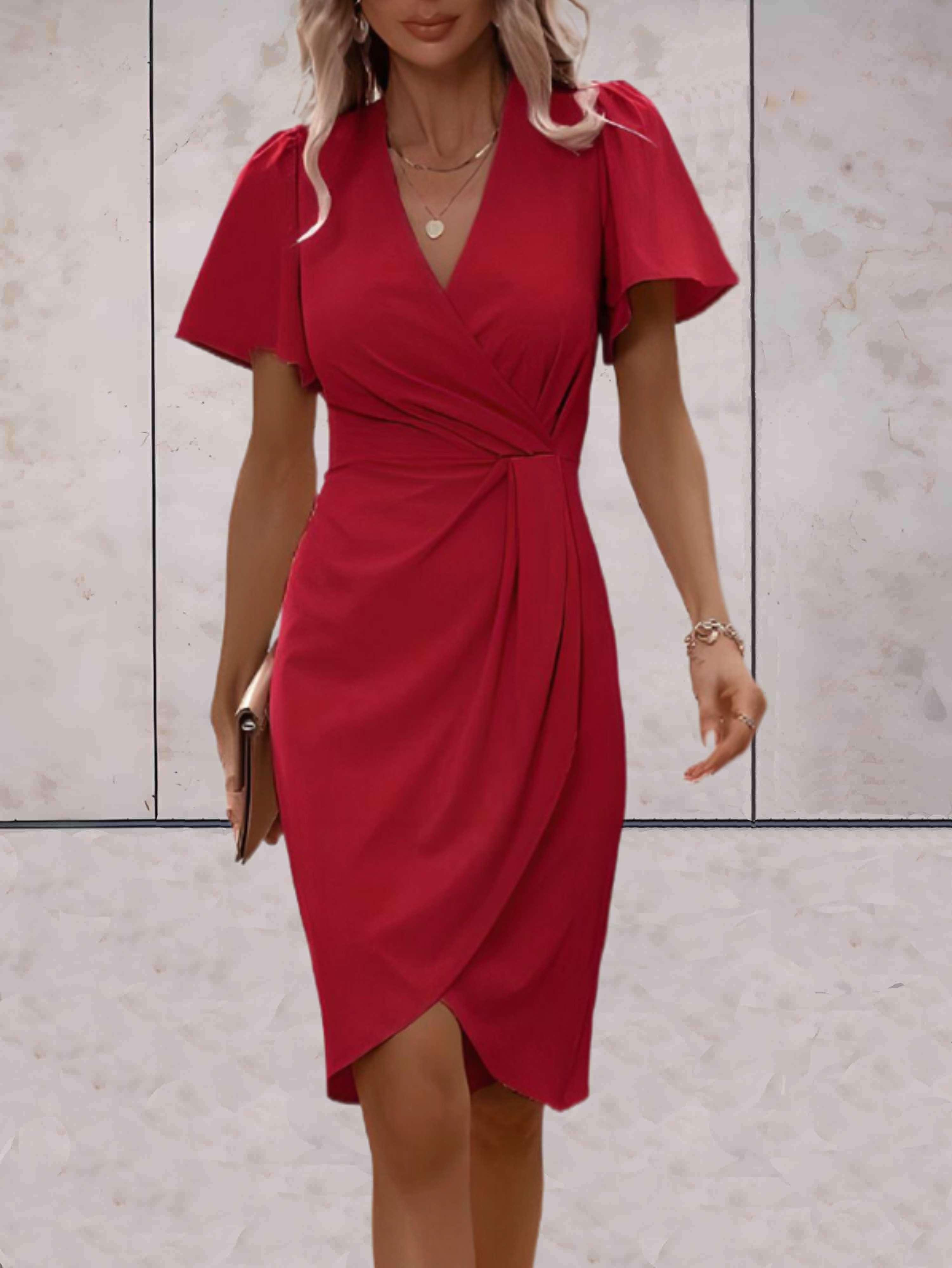 Abito da portafoglio da donna Harper - elegante abito a croce con v e tazza regolabile per tutte le occasioni