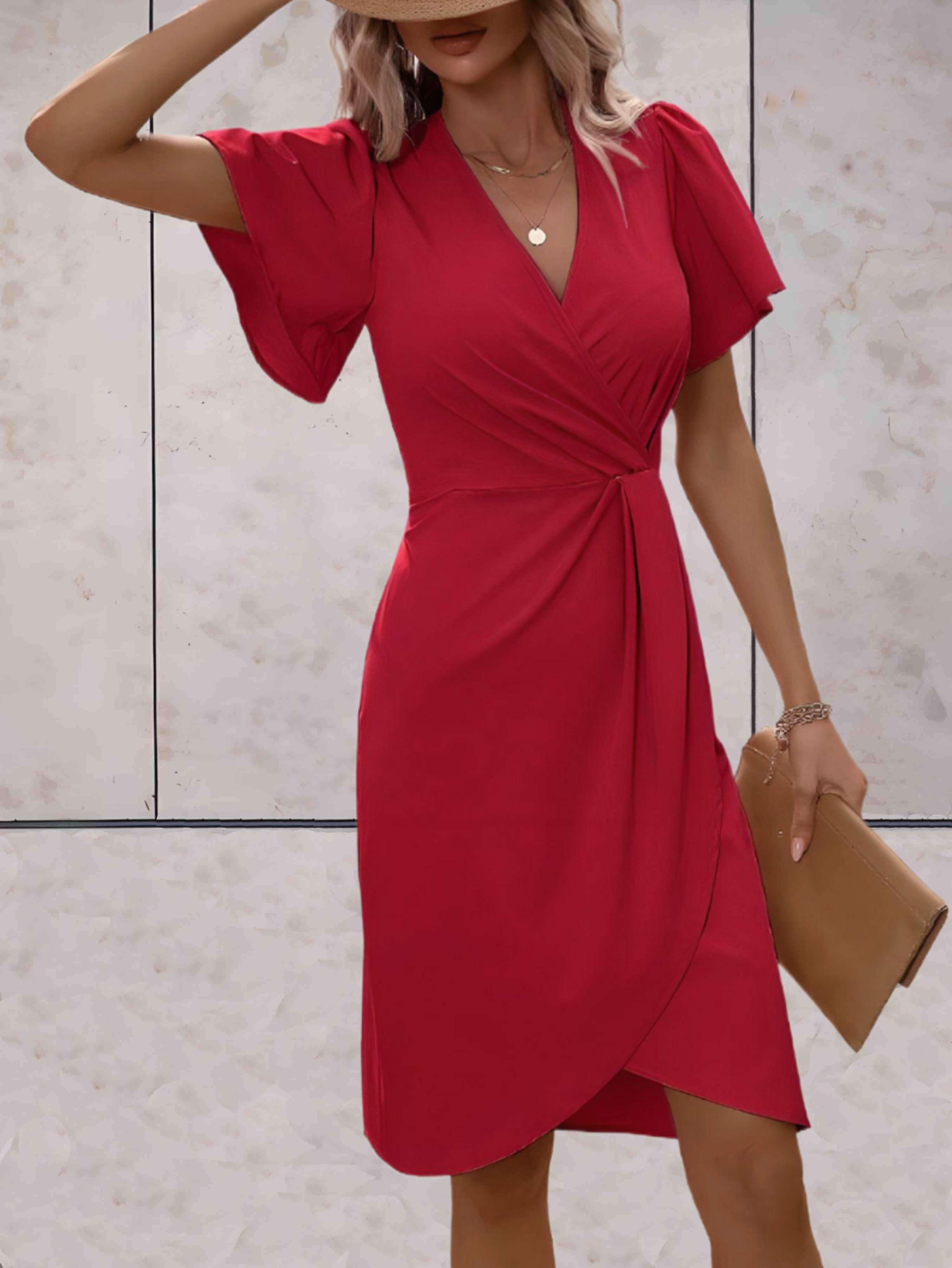 Abito da portafoglio da donna Harper - elegante abito a croce con v e tazza regolabile per tutte le occasioni