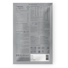 Whey Protein Cappuccino Back of Pack