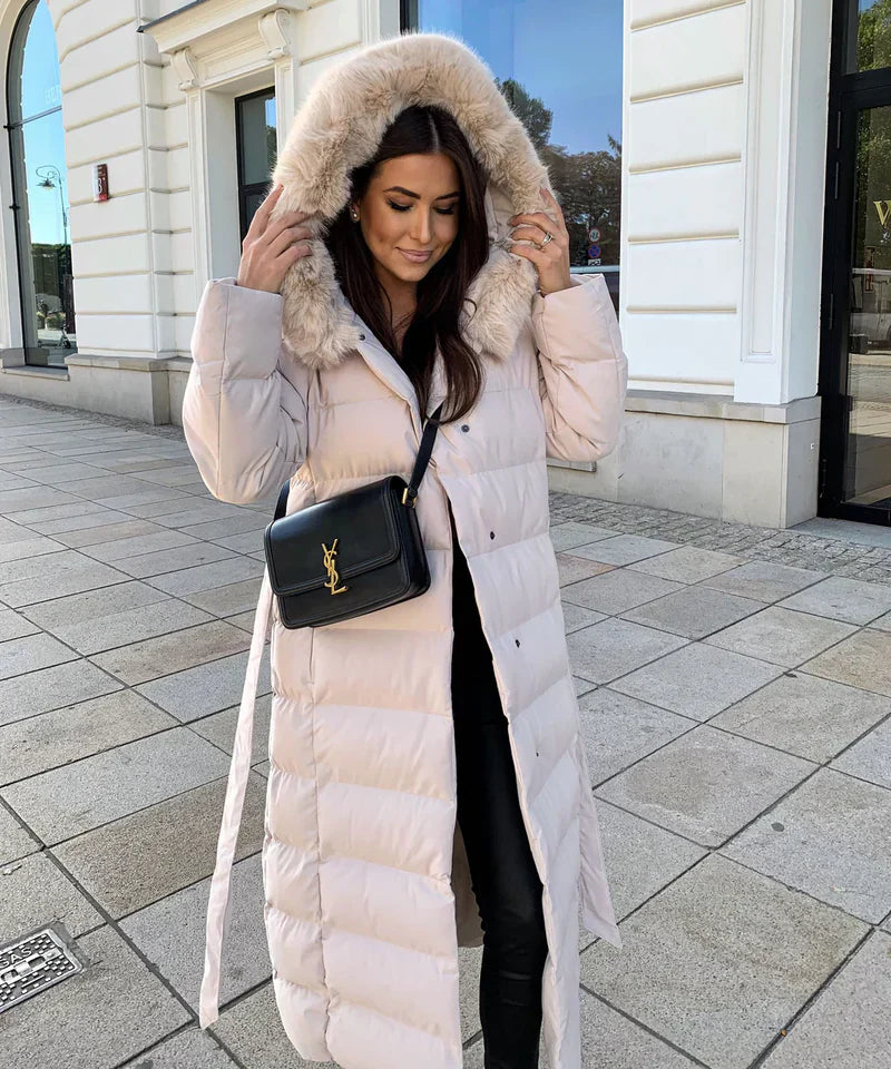 Eleva Cappotto Lungo Donna – Giacca Invernale Calda Idrorepellente con Cappuccio e Taglio Elegante