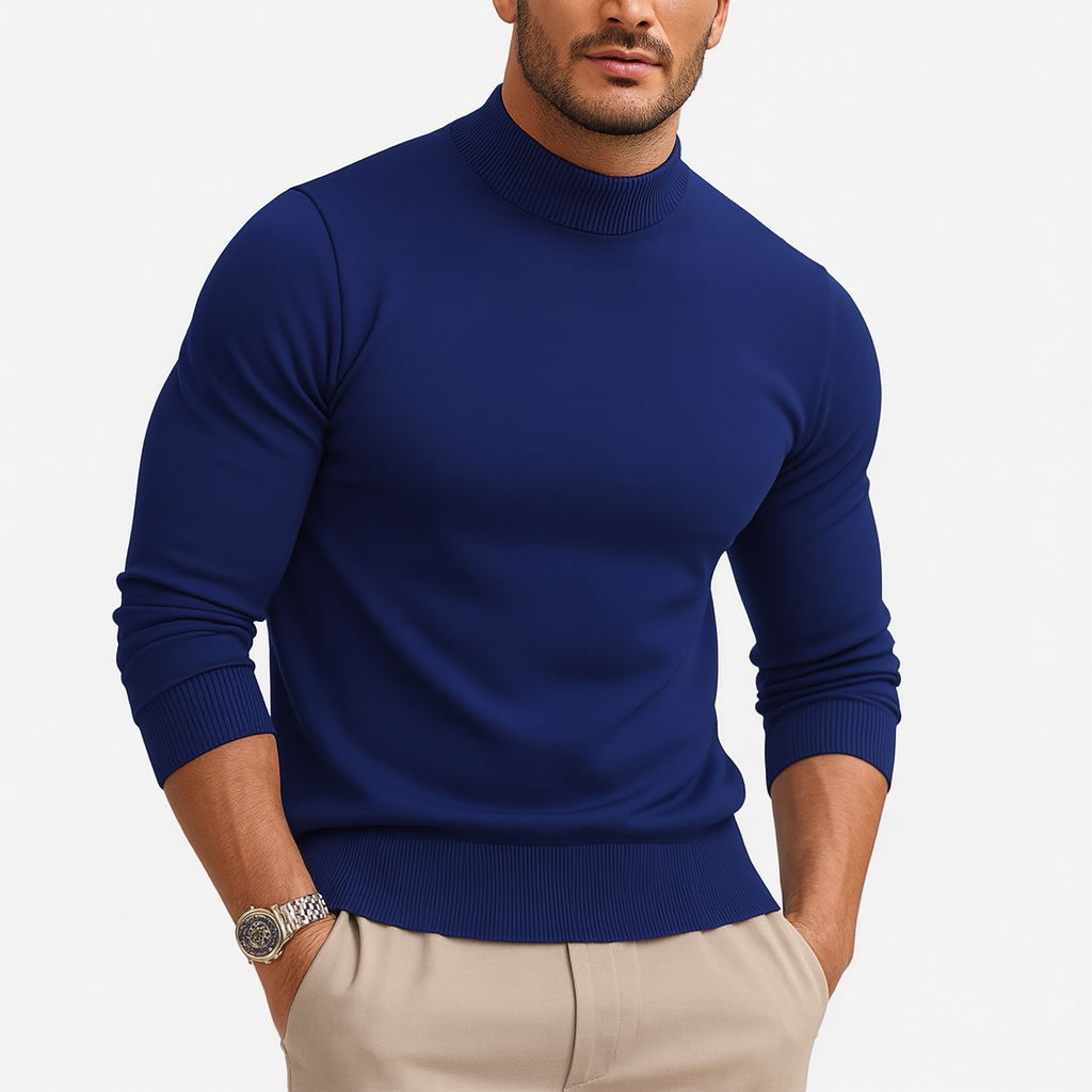 Leonardo Pulover cu guler înalt bărbați – Tricot moale premium cu stil modern și elegant
