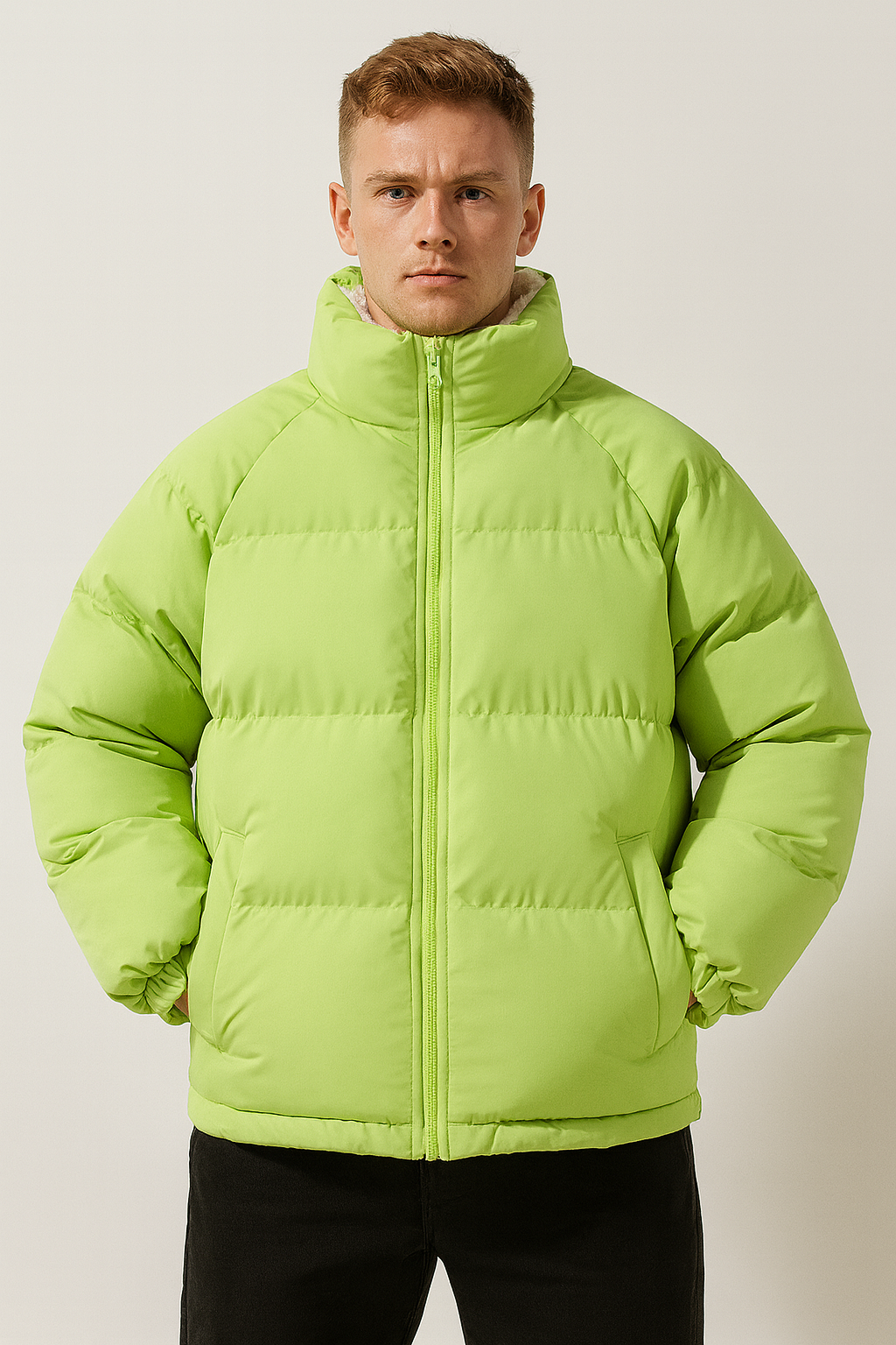 Milan donsjack voor heren met fleece voering – warme winter pufferjas