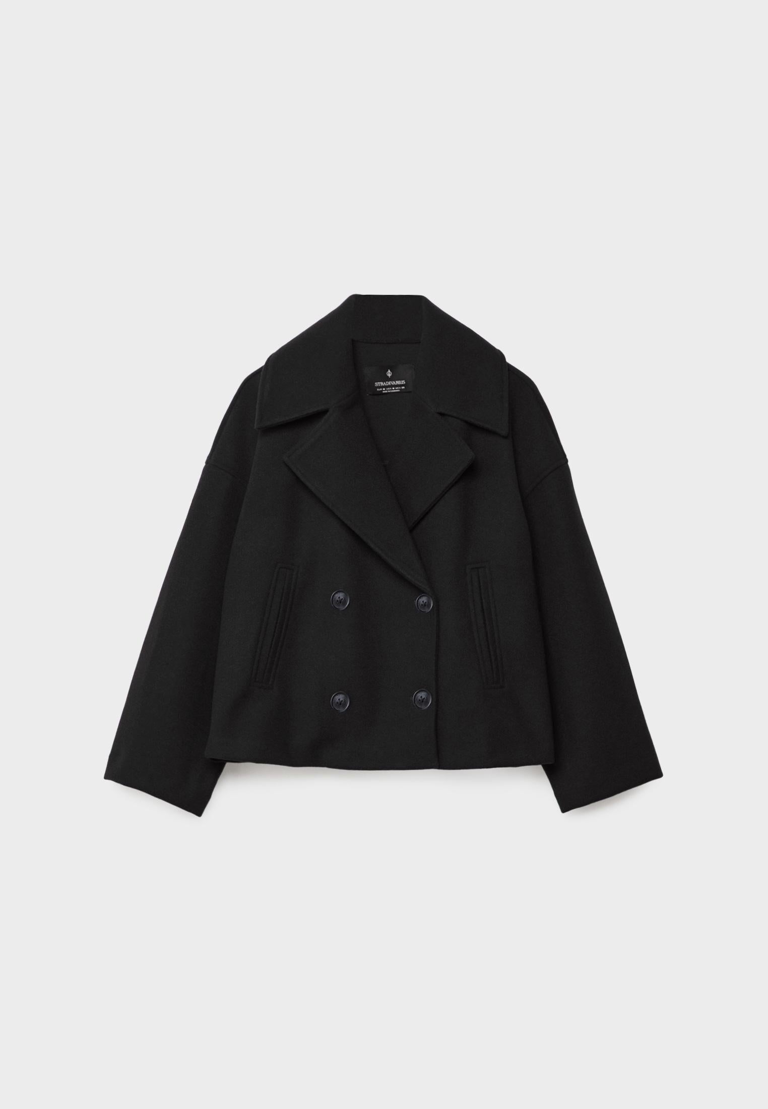Olivia Femme Abrigo – Abrigo Corto Cruzado con Botones Elegantes y Estilo Moderno