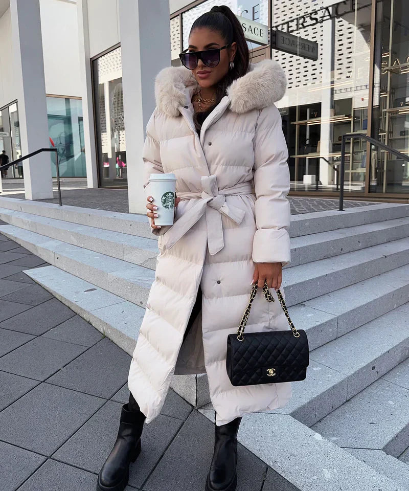 Eleva Cappotto Lungo Donna – Giacca Invernale Calda Idrorepellente con Cappuccio e Taglio Elegante