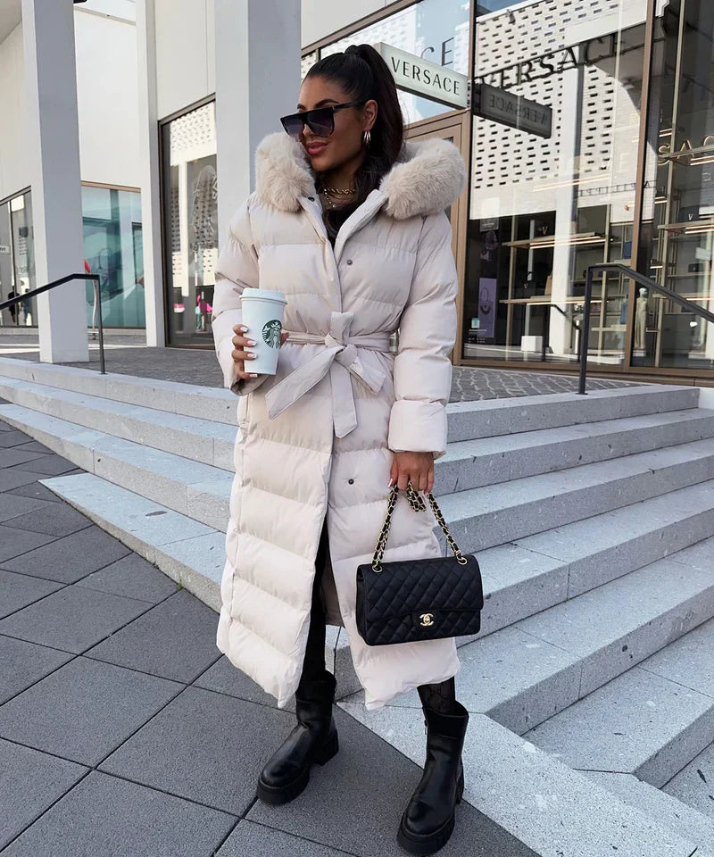 Eleva Cappotto Lungo Donna – Giacca Invernale Calda Idrorepellente con Cappuccio e Taglio Elegante
