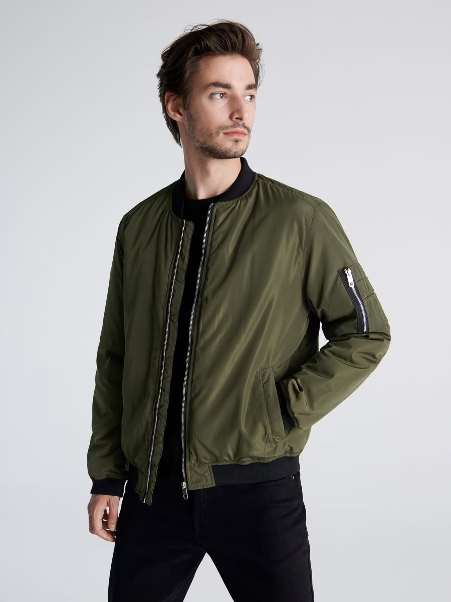 Zenio Bomber Homme Essensio – Veste Légère Déperlante avec Zip & Finitions Côtelées