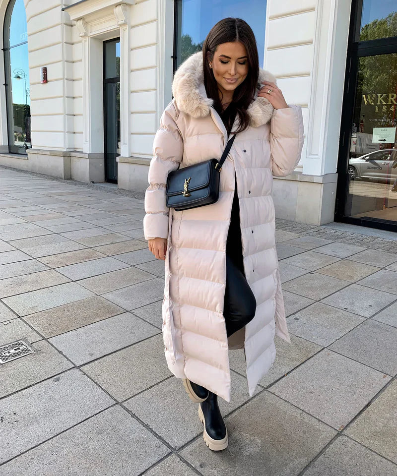 Eleva Cappotto Lungo Donna – Giacca Invernale Calda Idrorepellente con Cappuccio e Taglio Elegante