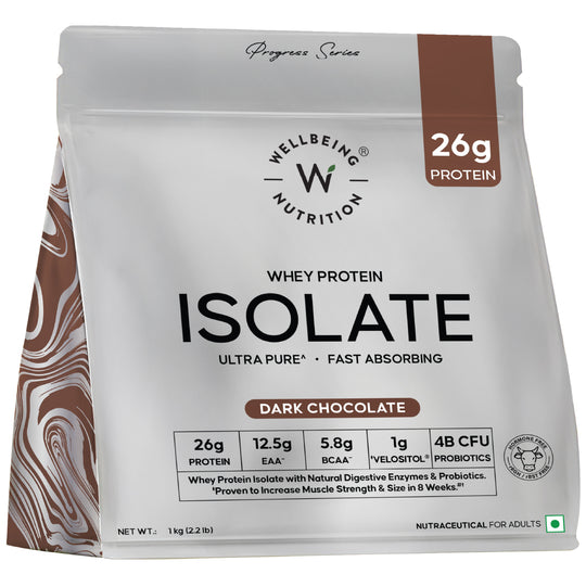 Whey Protein Isolate 26g | 1kg | 4B CFU Probiotics | Dark Chocolate
