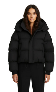 Milagros Women's Short Winter Coat – Quilted Coat with Voluminous Collar and Modern Cut