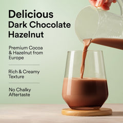 delicious dark chocolate hazelnut plant protein