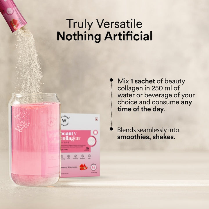 Beauty Collagen Strawberry Watermelon Flavor Gift Sachets(Box of 6)