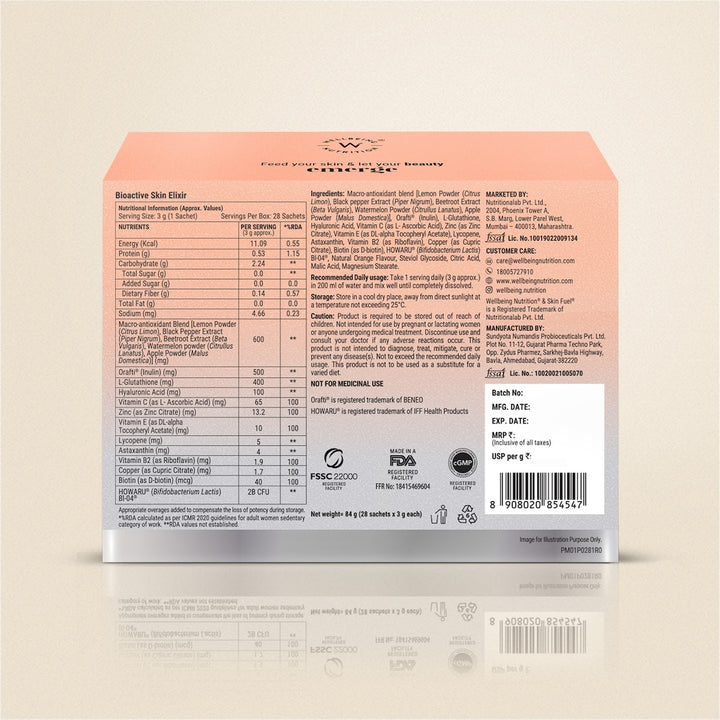 Free Glutathione Skin Fuel Pro+ Valencia Orange Flavour