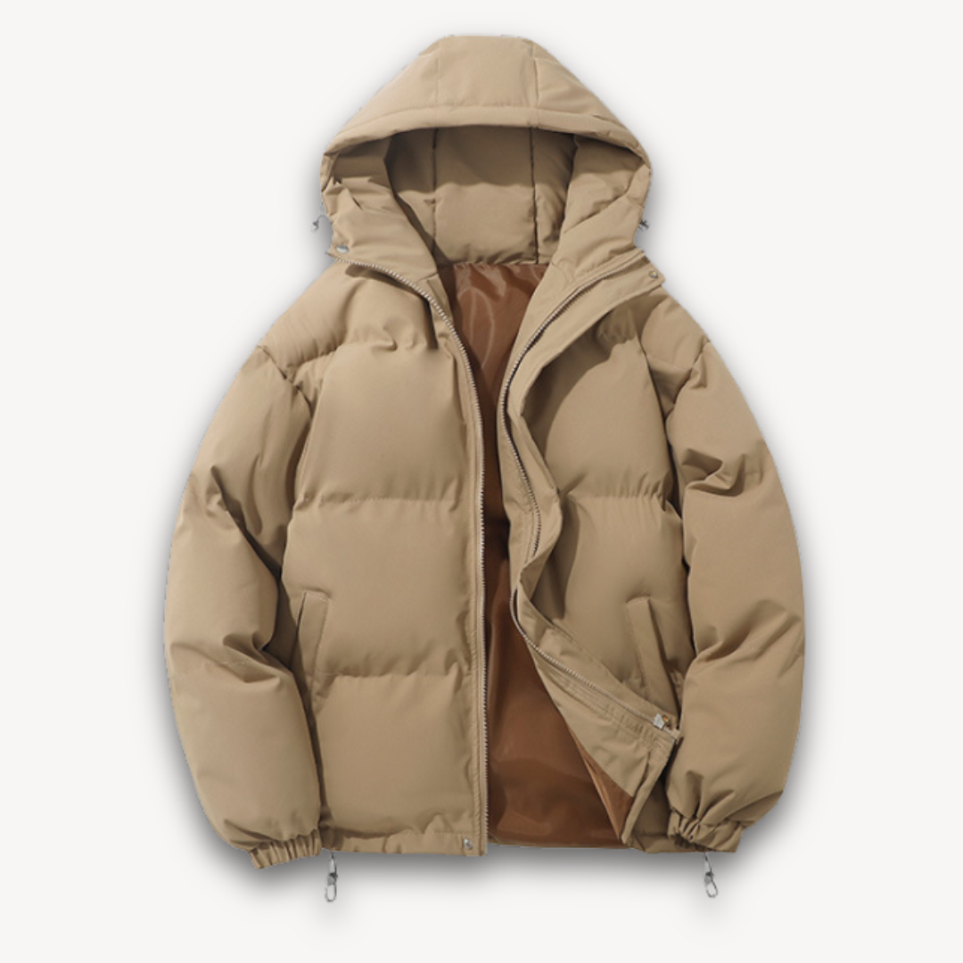 Zander Chaqueta Acolchada para Hombre con Capucha – Plumífero Ligero Repelente al Agua de Poliéster